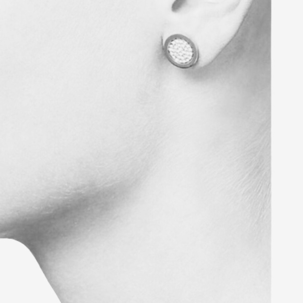 Michael Kors Silver Stainless Pave Earrings - Picture 5 of 8